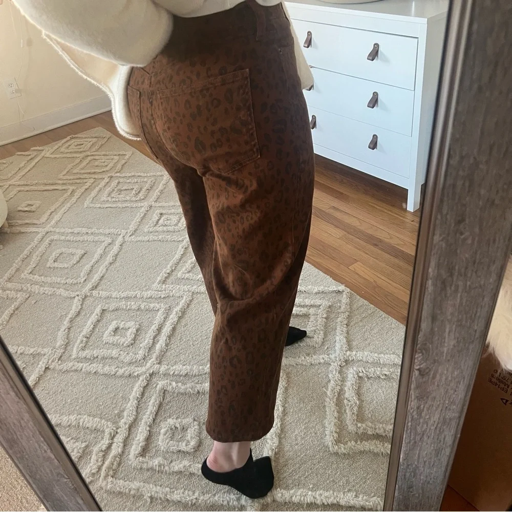 Universal Thread Brown Leopard Print Pants - Picture 4 of 5